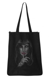 whispering gothic girl tote bag