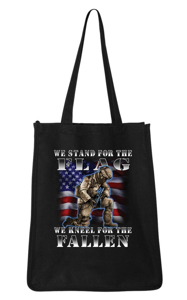 stand for the flag military shopping bag