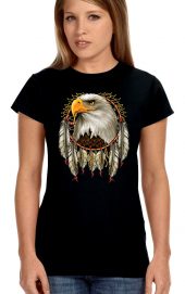 ladies biker tee dreamcatcher eagle