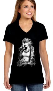 ladies Marilyn Monroe biker t-shirt