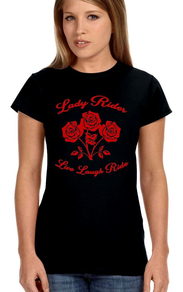 Ladies red rose shirt