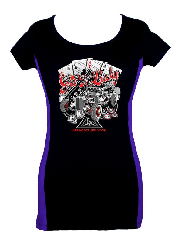 ladies get n lucky two tone t-shirt