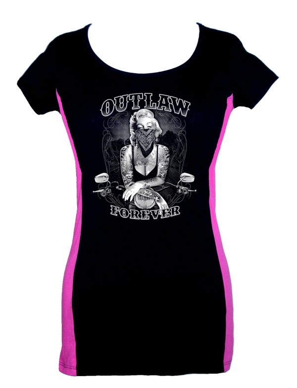 ladies marilyn monroe outlaw 2 tone t-shirt