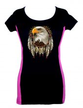 ladies dreamcatcher eagle two tone t-shirt