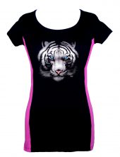 ladies blue eyed tiger 2 tone t-shirt