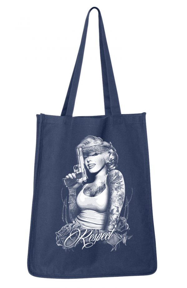 marilyn monroe respect design tote bag