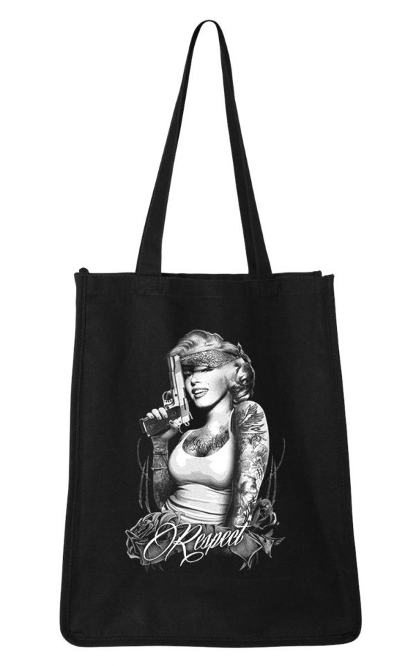 marilyn monroe respect design shopping bag