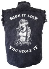 mens denim biker shirt marilyn monroe respect