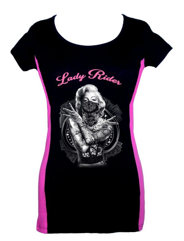 lady two tone lady rider Marilyn Monroe tee