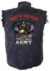 mens denim biker shirt us army eagle