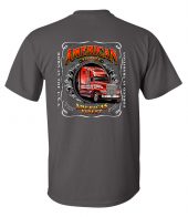 mens americas finest american trucker grey biker t-shirt