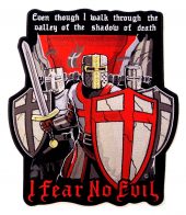 i fear no evil Christian crusader patch