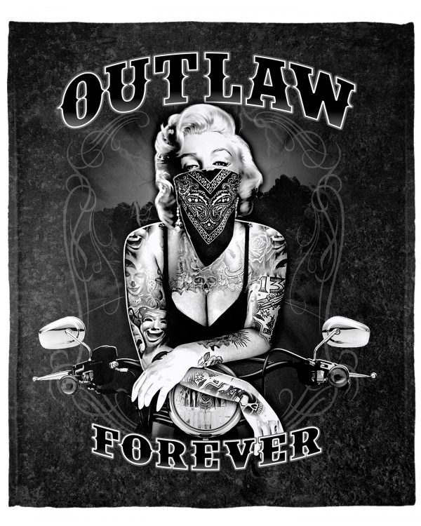 Outlaw Forever Marilyn Monroe Soft, Warm Minky Throw Blanket