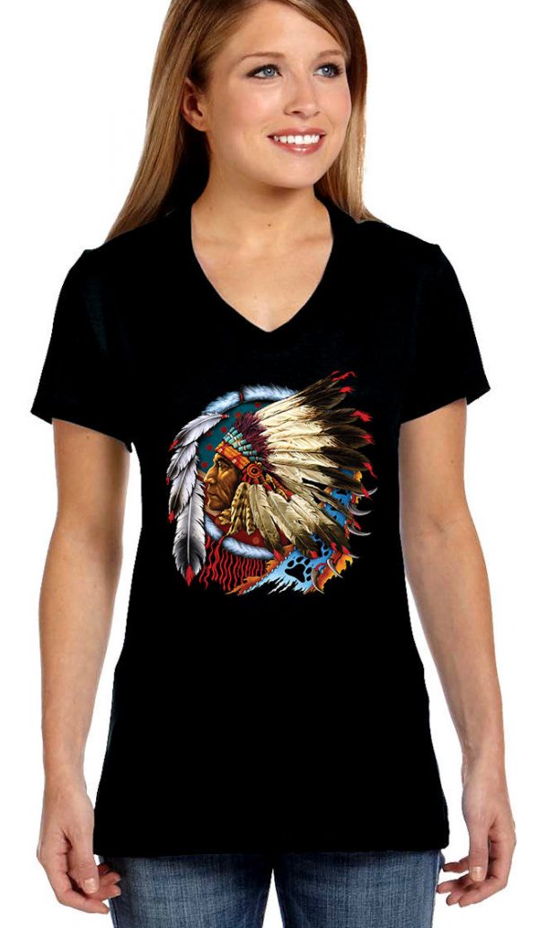 ladies native American chief tee