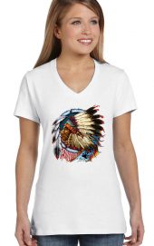 ladies native american chief biker tee