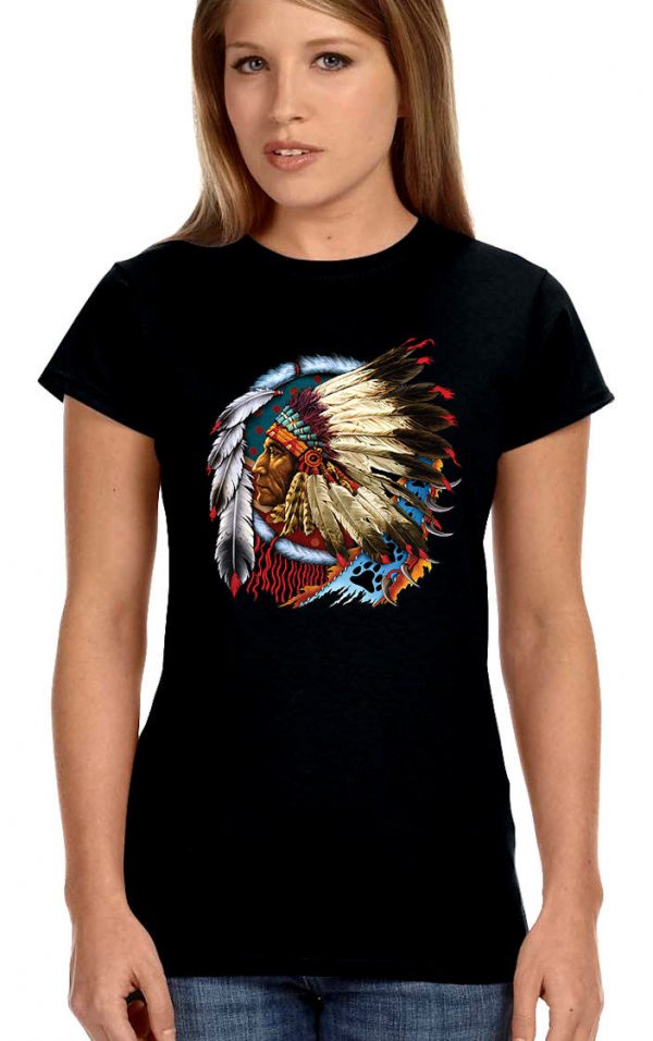 ladies native American chief tee