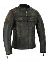 Womens retro brown leather jacket